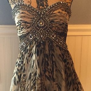 Beautiful sequined cheetah inspired short dress